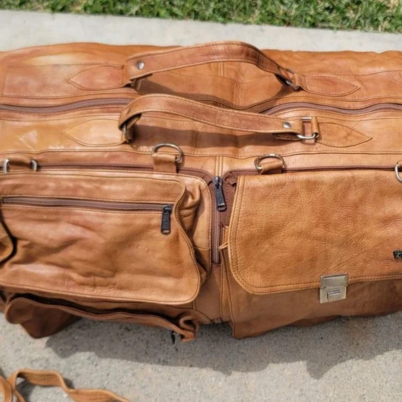 Vtg Karla Bolsas Suede Duffle Crossbody Bag Combo - Picture 3 of 12